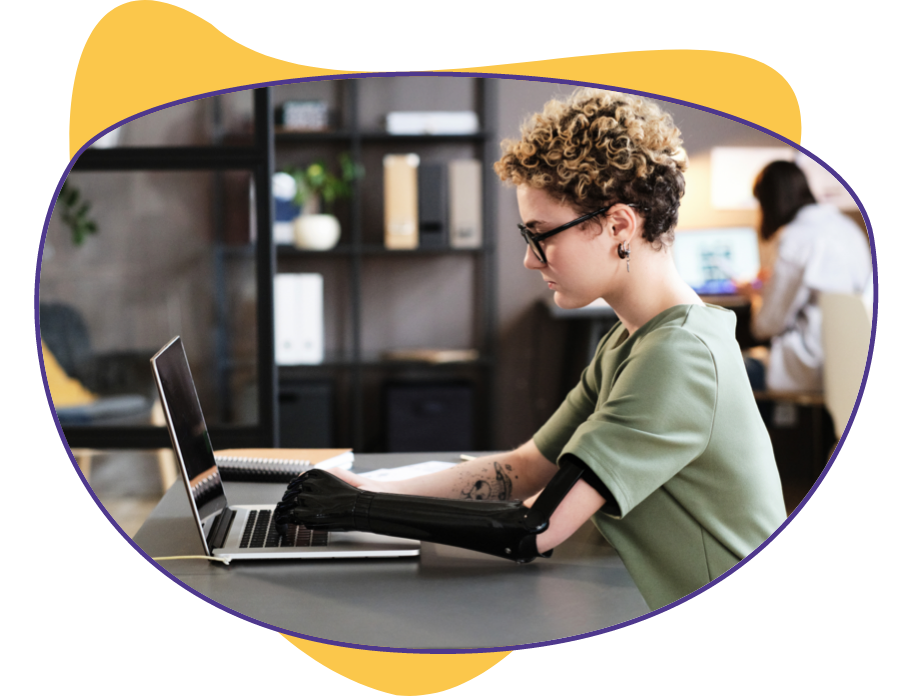 Person at a computer