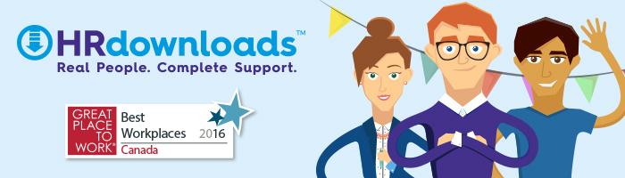 Great Place to Work, Best Workplaces Canada 2016 Logo with Citation Canada, formerly HRdownloads, Header